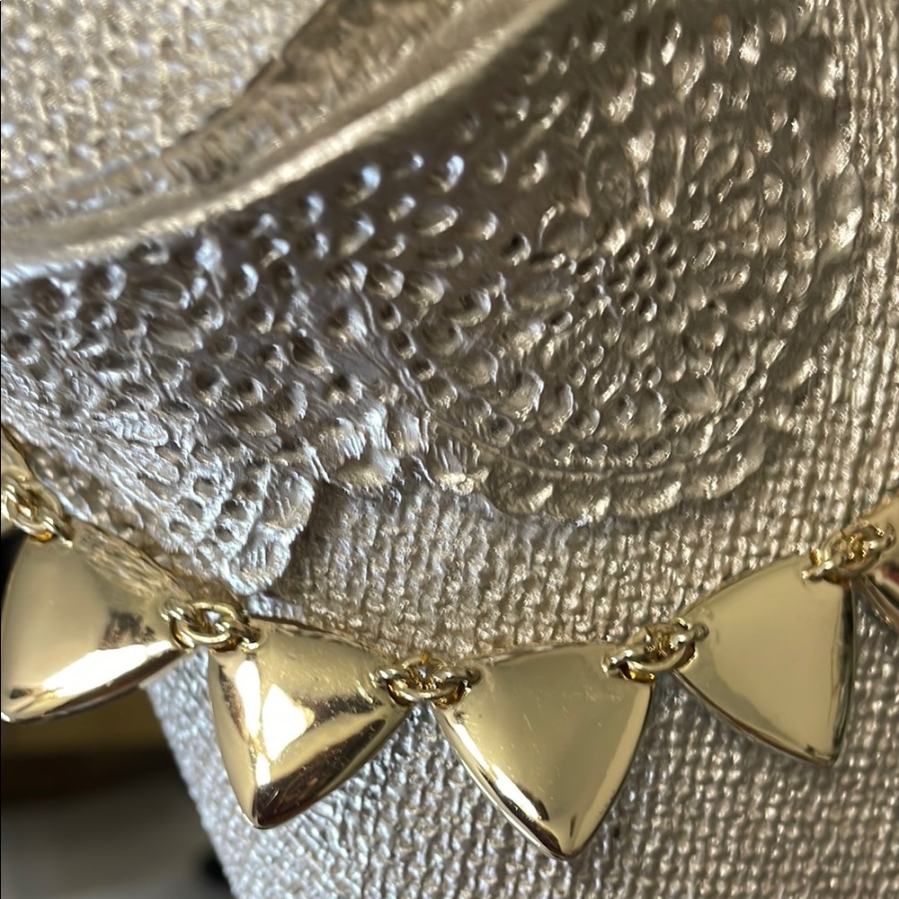 Lauren Ralph Lauren Blue and Gold Geometric Necklace - Picture 9 of 9